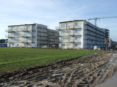 Budynki B2 i A3 widok z ul. Planetarnej